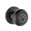 Kwikset Kwikset: Hancock Entry Door Knob with Round Rose / Iron Black  / with SmartKey Technology KWS-740H-RDT-SMT-514